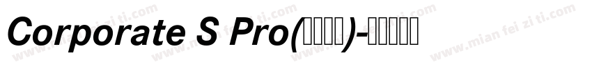 Corporate S Pro(加粗斜体)字体转换